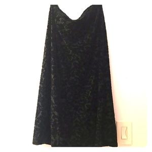 Preston & York Long Black Velvet Dressy Skirt